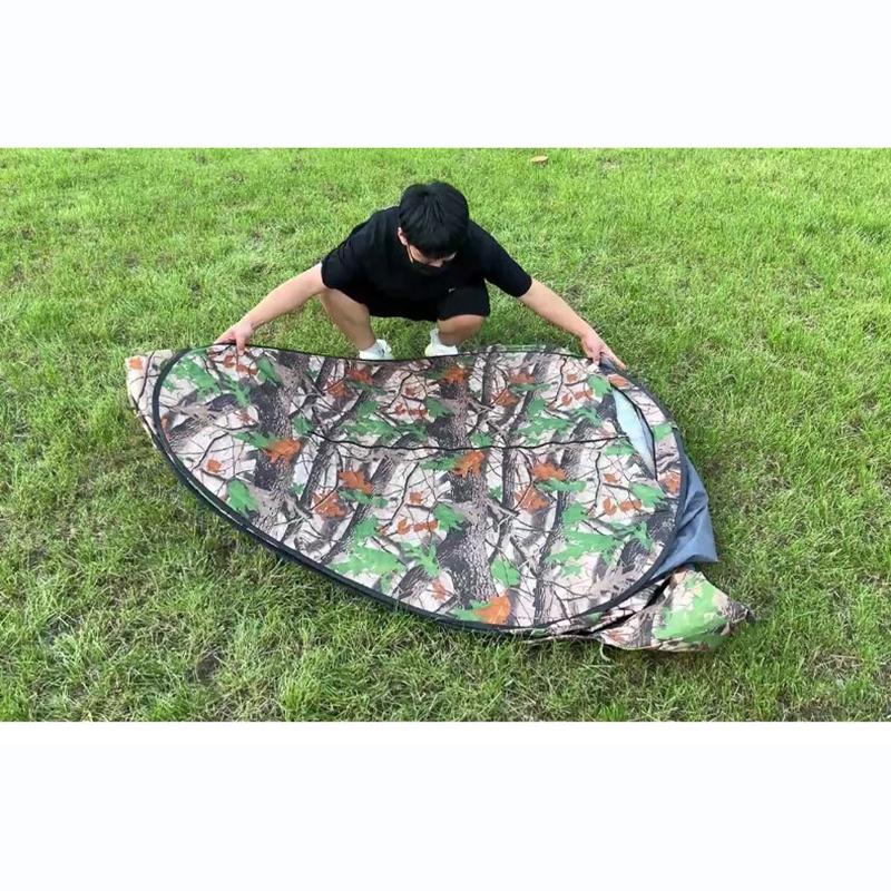 Auto Pop Up Camouflage 2 Person Camping Tent, Portable UV & Rain Proof Tent for Fishing Outdoor