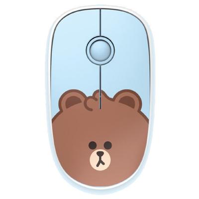Mouse sem fio silencioso Line Friends, RMS-LF-MINI-BR, mini marrom