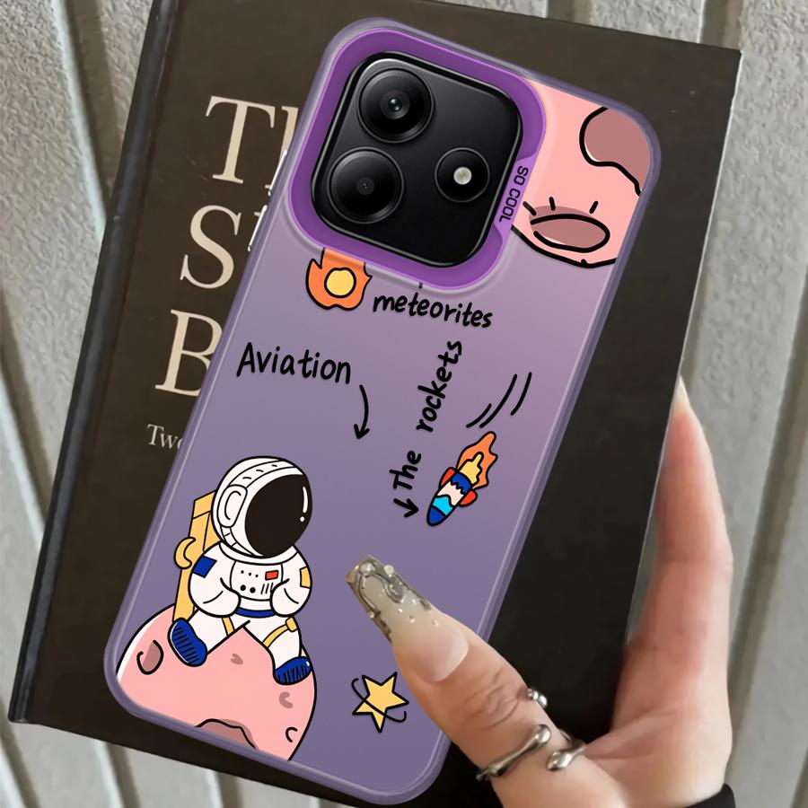 Cartoon Astronaut Back Phone Cover Case for Xiaomi Mi 11 Lite 13T 12T Pro