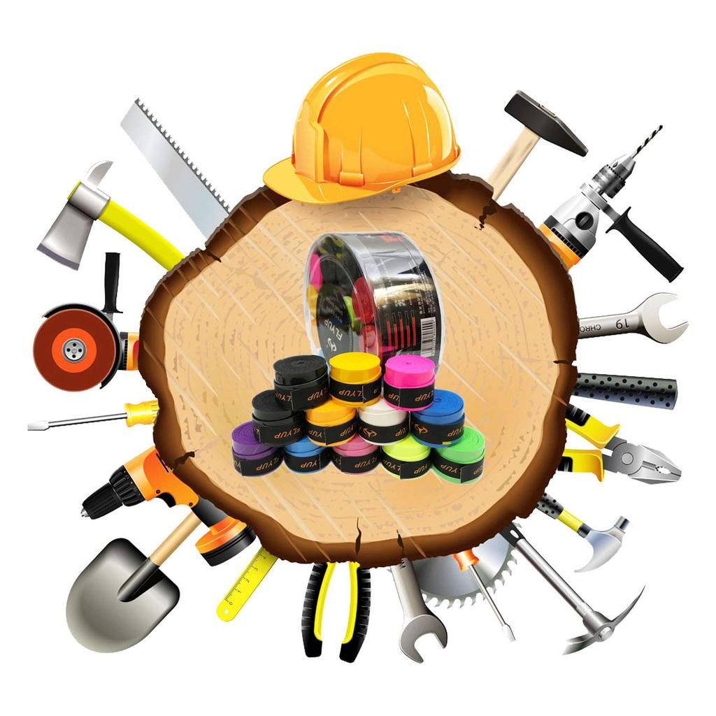 Wet Grip Overgrip Tape for Ideal for Fishing Table and More Mixed Tape, Non-Slip, Ultra-Absorbent, Breathable, Rackets, 60-Pack (9-12 Colors) -