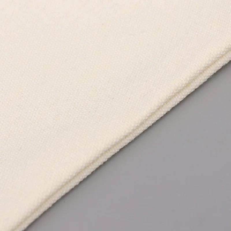 3/5/10 Pcs/Lot Student School Canvas Zipper Storage Bags DIY Blank Craft Cosmetic Ziplock Cotton Pouches for Pencil 21x12cm