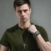 Szczęśliwy Magiczny Krzyż ze Stali Tytanowej Naszyjnik Dla Mężczyzn Unikalny Styl Hip Hop Streetwear
