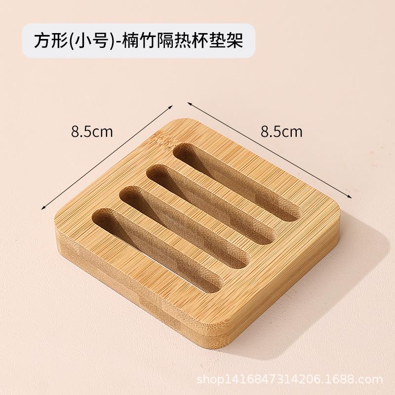Bamboo Round Coaster Anti-scald Insulated Teacup Mat Rest Place Holder Coffee Coasters Simple Tea Ceremony Accessories