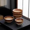 ZISIZ Vintage Wood-Fired Ceramic Teacup Set