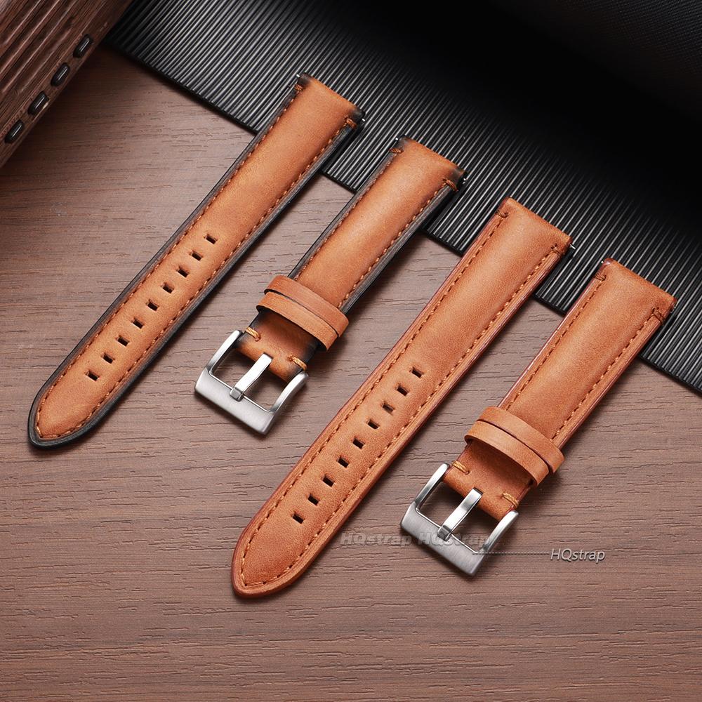 Quick Release Vintage Retro Leather Watch Strap for Seiko for Omega 20mm 22mm 24mm Soft Cowhide Bracelet Men Women Watch Band