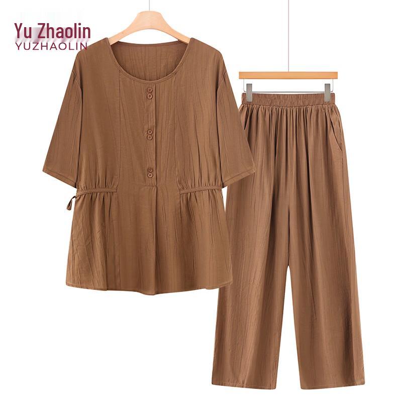 YUZHAOLIN Women s Plus Size Summer Two-Piece Set 3XL