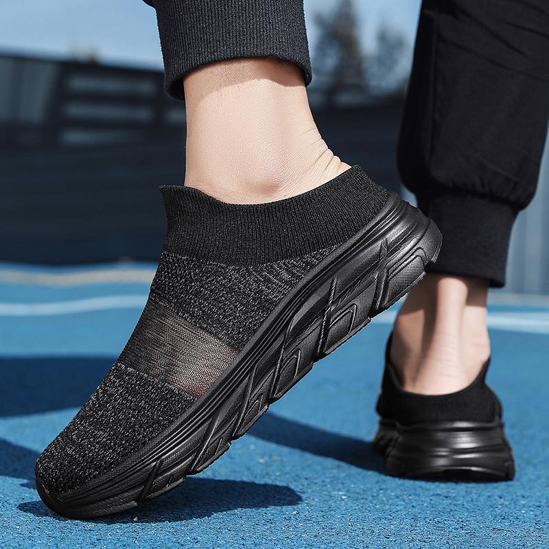 Women's Sandals Backless Walking Sneakers Summer Couple Slip On Mule Socks Shoes Closed Toe Slippers Men Clogs Over Sized