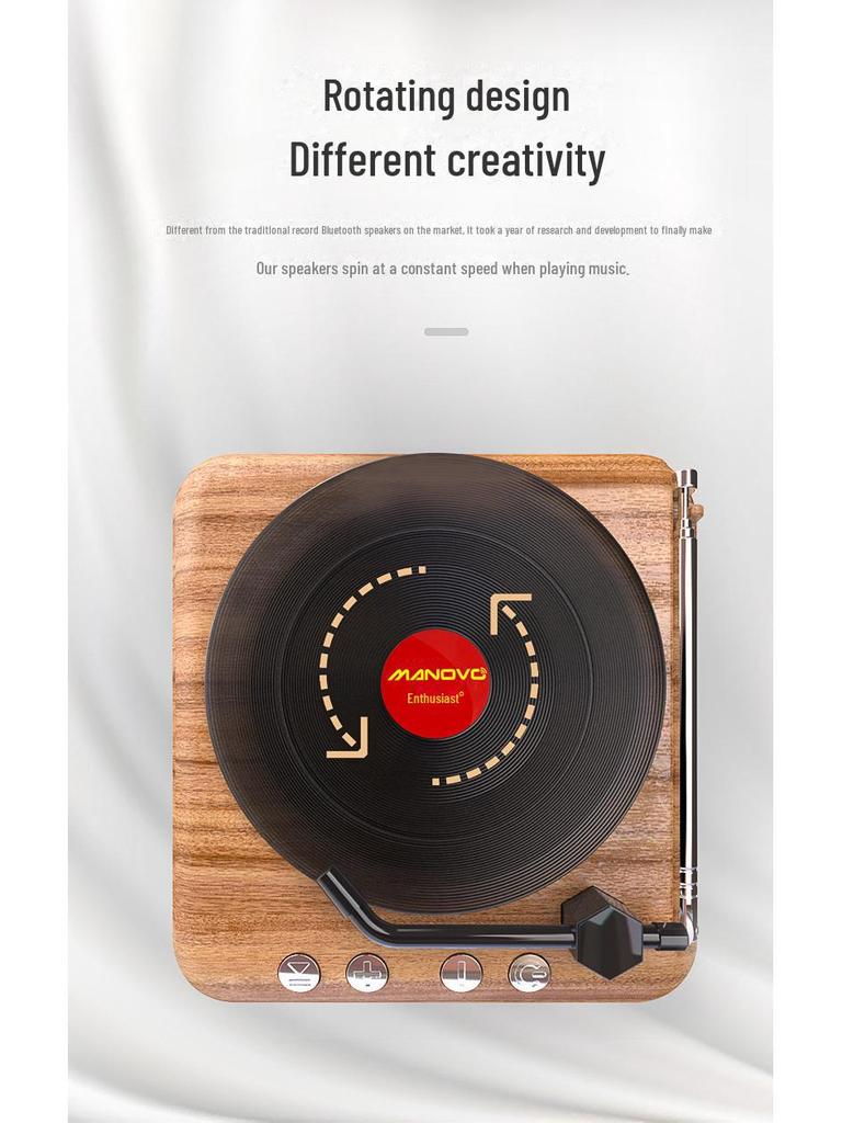 H3 Retro Bluetooth Mini Speaker: Creative Gift, Radio, Card Player