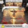 3pcs Comfortable Angel Theme Duvet Cover Set Soft High-Definition Digital Print Perfect Gift Soft Breathable 100% Polyester