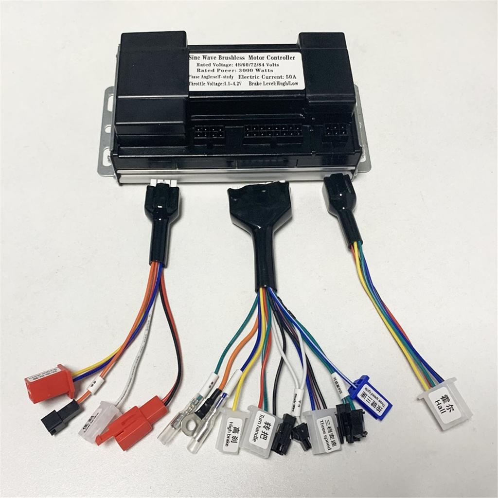 BHBL Sine Wave 3-Mode Controller 48V-84V 2000W 2500W 3000W E-Bike Brushless Moter DC Controller 50A Scooter Motor Controller