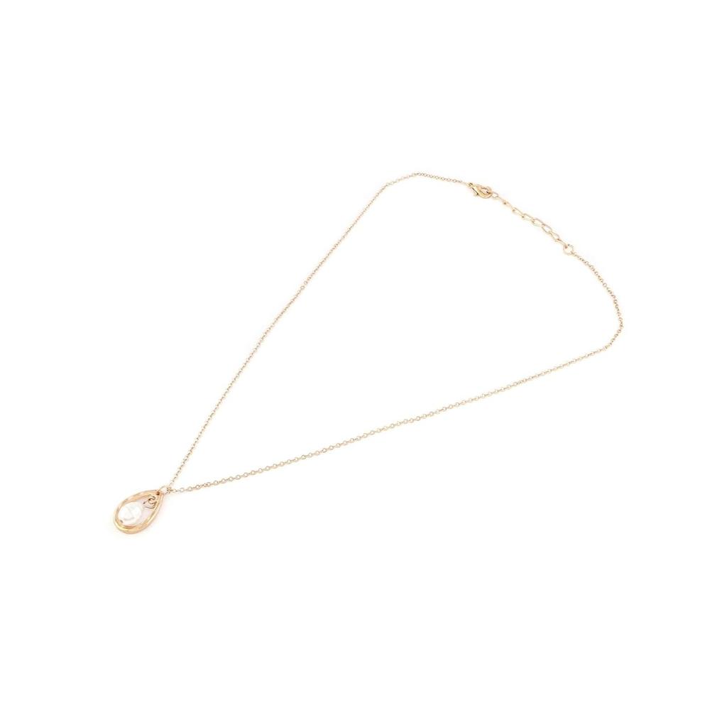 Złoty Ton Współczesny Minimalistyczny Perłowy Wisiorek Łańcuszek Dla Kobiet