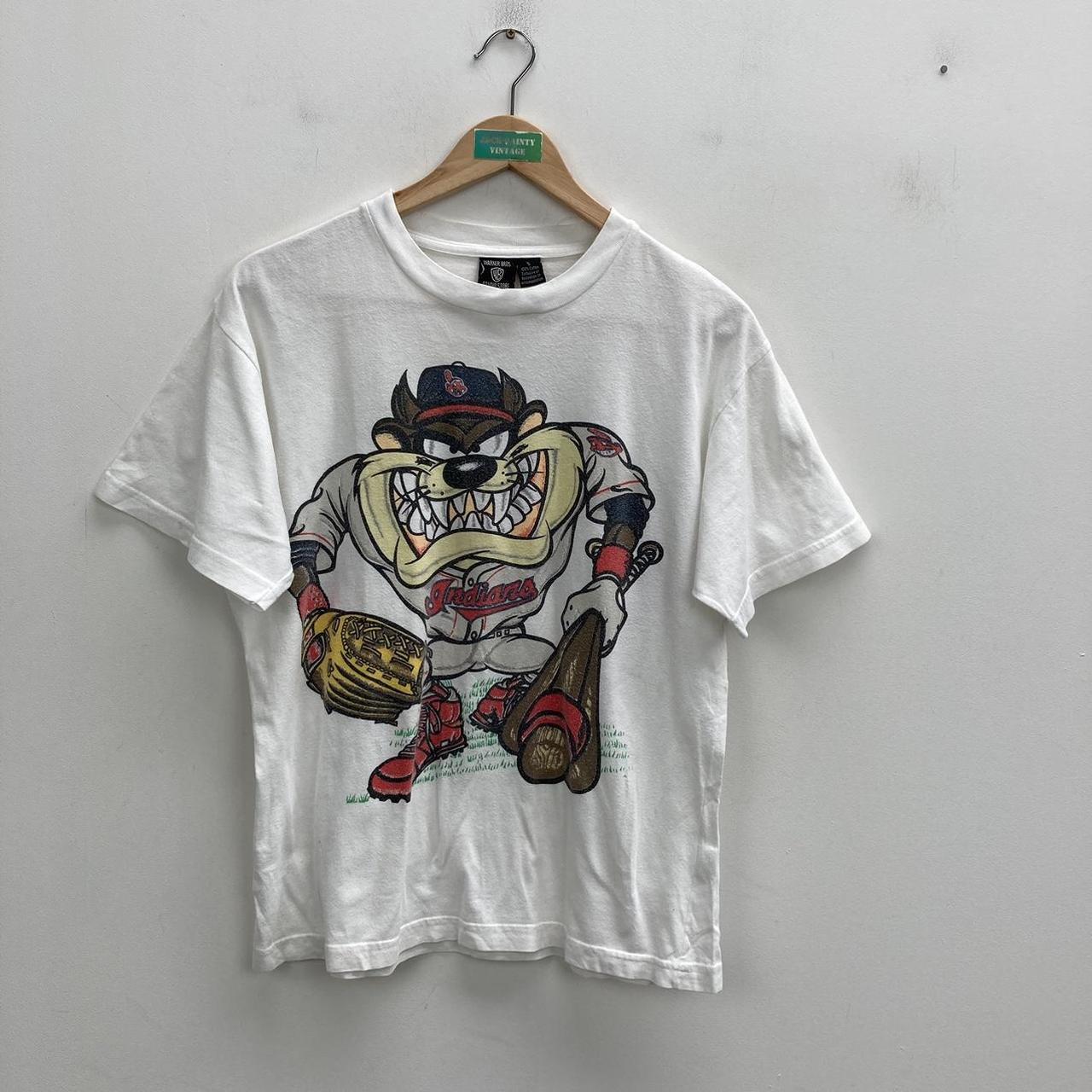 1997 Looney Tunes Taz Cleveland Indians Funny T-shirt Remake tee HN2154 XXXL