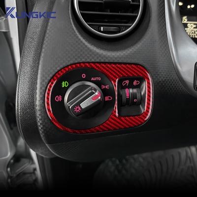 Real Soft Carbon Fiber Sticker For Seat Altea 2004-2009 2010 2011 2012 2013 2014 2015 2016 LHD RHD Car Headlight Switch Frame
