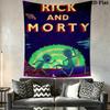 Rick Morty Cosmic Adventure Tapestry Fashion Print Wallmounted Homestay Soft Decoration Tapestry Soft Christmas Gift