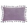 Furn Dora Pom Pom Velvet Rectangular Cushion Cover