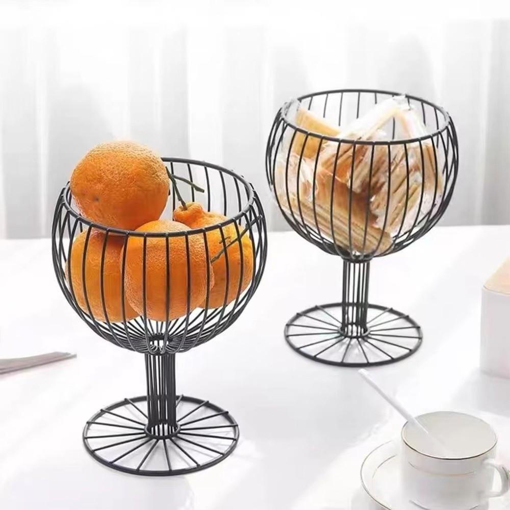 Large Capacity Goblet Shape Fruit Basket Hollow Fruit Display Stand  Home Decor
