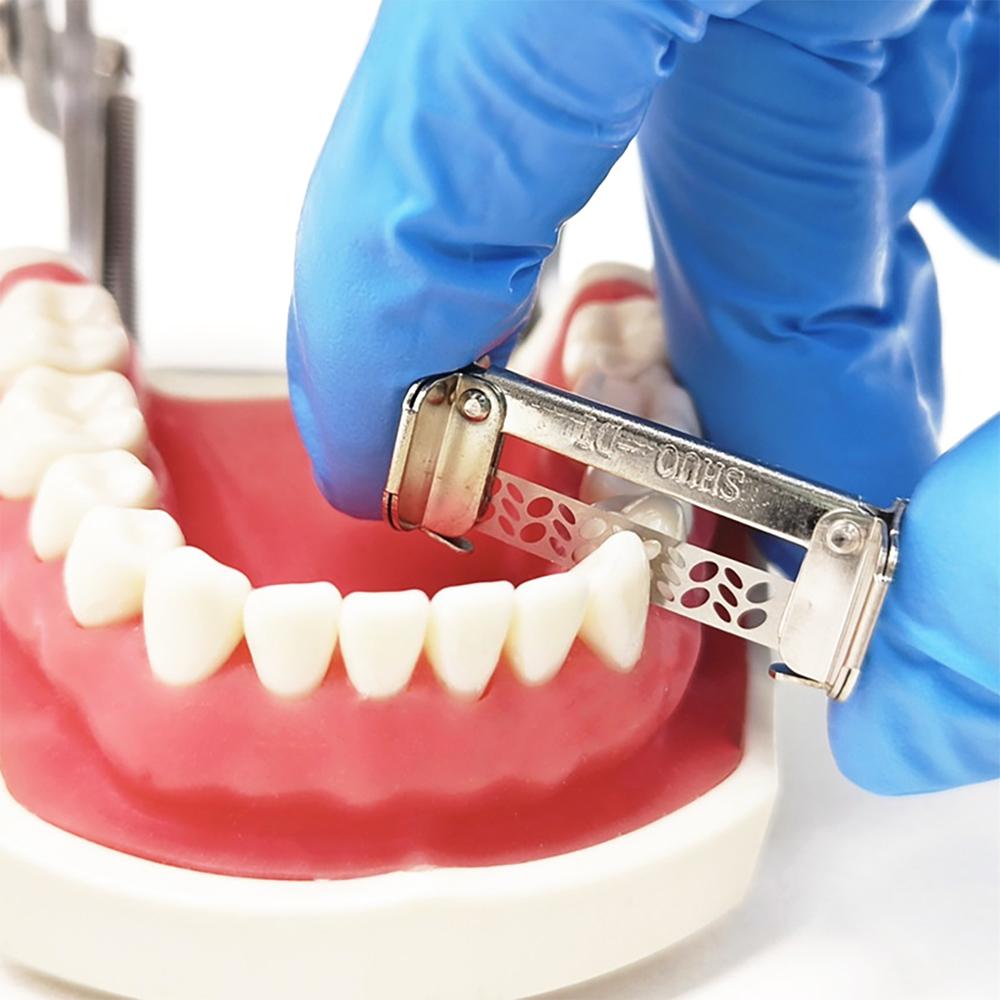 150 mm Dental Metall Reinigungsstift Streifen Polieren Zahnarzt Bleaching Materialien mit Loch Dental Metallstreifen für die Reinigung