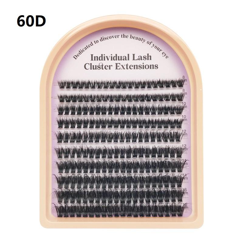 

10Rows 5D Fluffy Thick Eyelash Clusters 60-160D D/Dd Curl Wispy Individual Lashes 8-16Mm Mix Eyelash Extensions False Eyelashes 60D