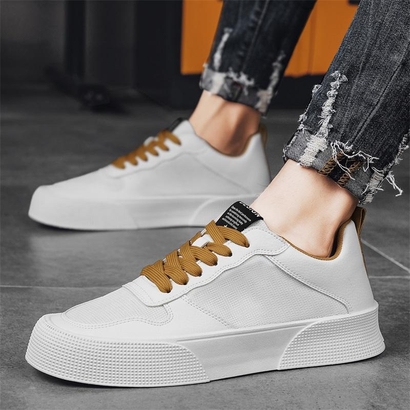 Men Sneaker Four Seasons Fashion British Style Flat Bottom Casual Shoes Male Lace Up Platform Running Shoes Tenis Masculino