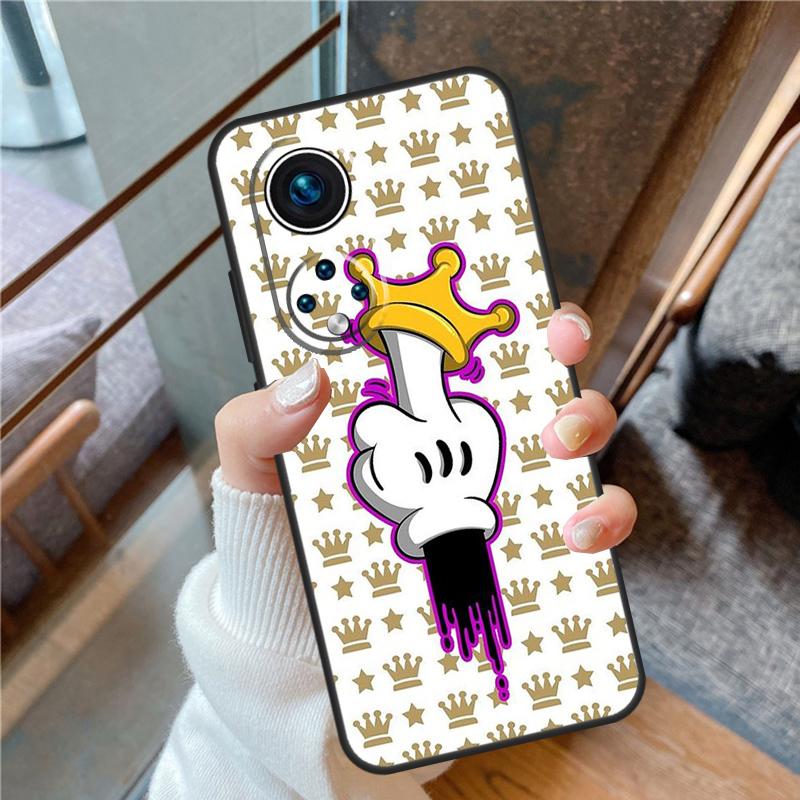 Cartoon Middle Finger Case For Honor Magic 5 Pro 50 70 90 Lite X6 X7 X8 X9 8X 9X Honor X7a X6a X8a X9a X9b Cover
