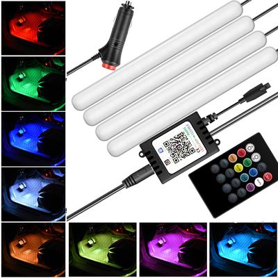 Lumière d'ambiance intérieure de voiture à LED 10V avec accessoires Rétroéclairage Télécommande Devrait contrôler Lumière décorative RVB automatique