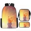 Pokmon Pikachu 3-teiliges Rucksack-Set Wasserdichtes Oxford-Gewebe Für Grundschüler