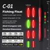 Indicator Electronic Fishing Float Long Tail Slip Drift Tube Light Float 4 Light Buoy Strike Bobbers Buoy Night Fishing