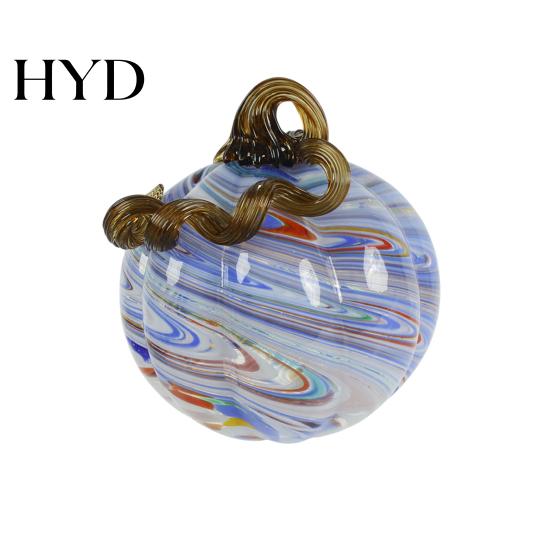 Pumpkin Ornament Mini Hand Blown Glass Ornament, Collectible Thanksgiving Halloween High-quality Faux Crystal Hanging Decoration for Fall, Harvest