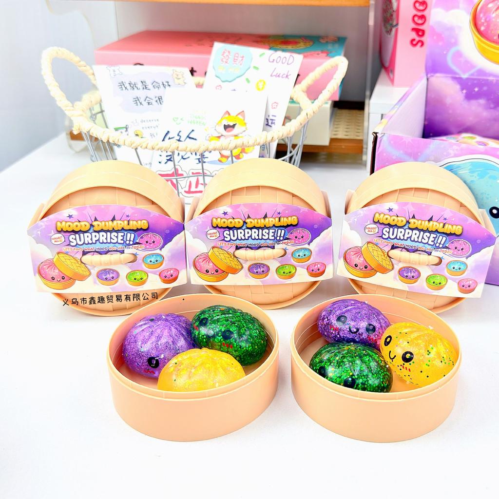 New Gold Powder Maltose Simulated Bun Pinching And Music Blind Box Slow Rebound Stress Relieving Toy Stress Relieving Toy