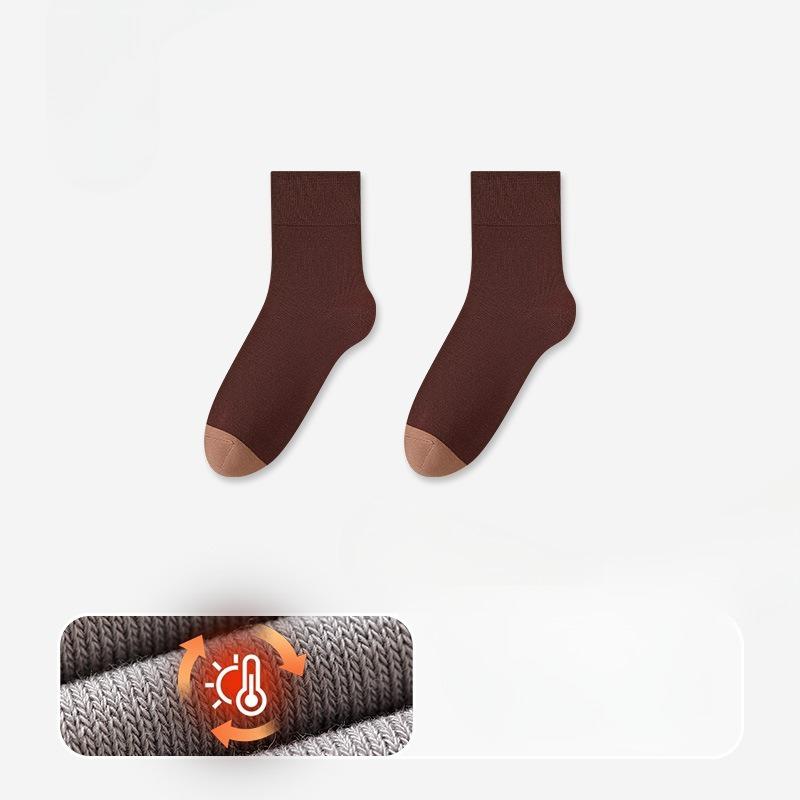 Men's Autumn and Winter New Warm and Thick Antibacterial Deodorant Wicking Tube Cotton Socks
