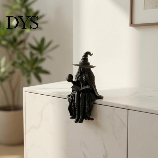 Fantasy Character Model 3D Printed Fortune Teller Figurine, Halloween Mystic Gypsy Statue for Shelf Dark Style Home Decor Tabletop Display,