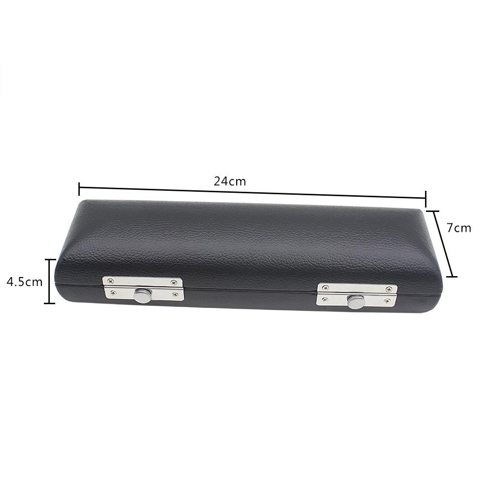 Detachable Silver Plated C Piccolo With Screwdriver PU Leather Box Cleaning Tool Set(Silver)