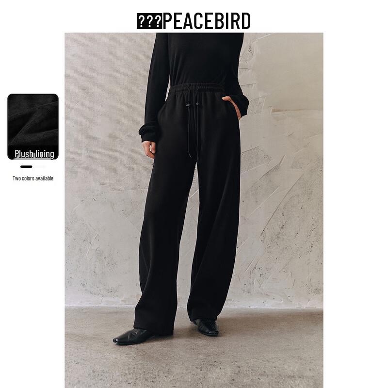 

Peacebird Women s Fleece-Lined High-Waist Casual Winter Pants S