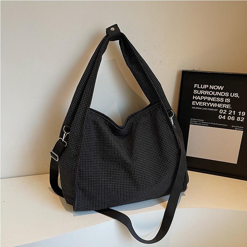 Niszowe Torby Płócienne Duża Pojemność Modne Swobodny i Leniwy Styl Jednoramienna Crossbody Torba Tote