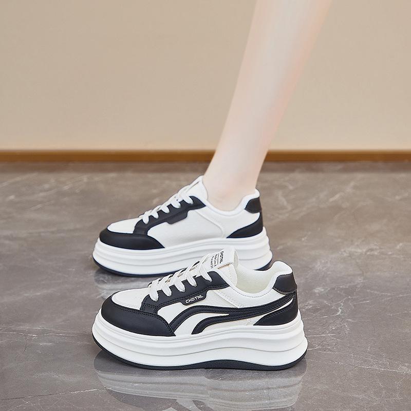 Board shoes women's new autumn with skirts versatile little white shoes thick sole heightening sports shoes niche