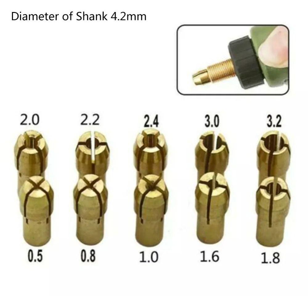 Brass Drill Adapter 0.5mm-3.2mm Micro Collet Power Rotary Tool Electric Grinder Chuck