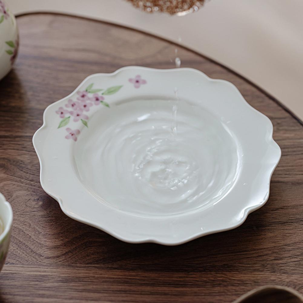 Serving Tray For Serving Tea Snacks Insulation Ceramic Dish Tray For Household