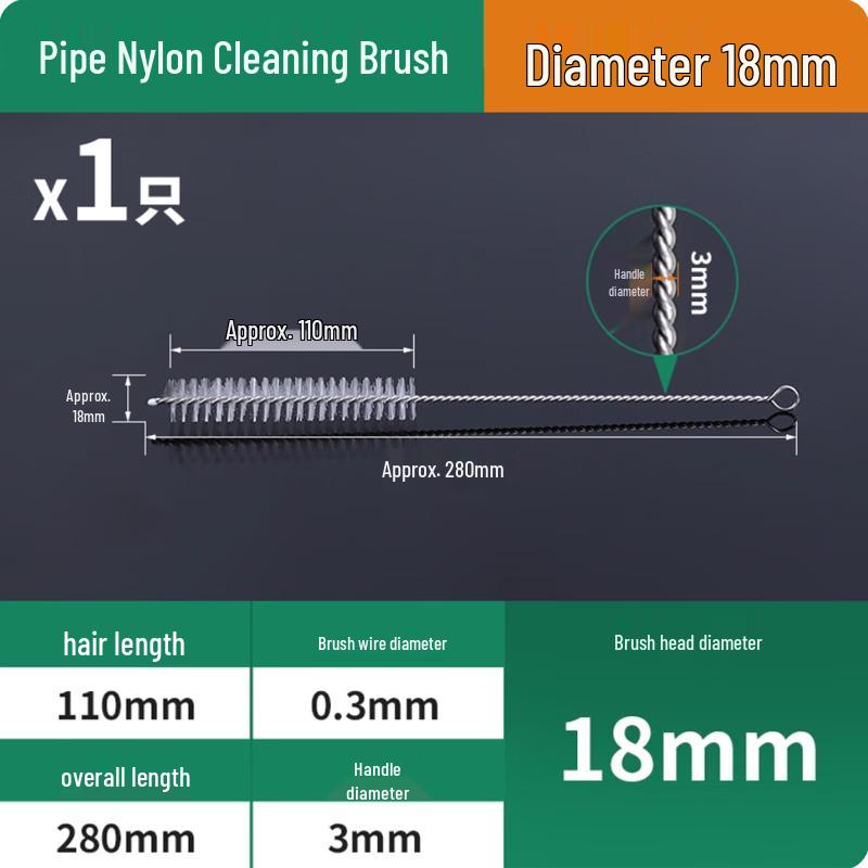 Extended Handle Nylon Pipe & Hole Cleaning Brush