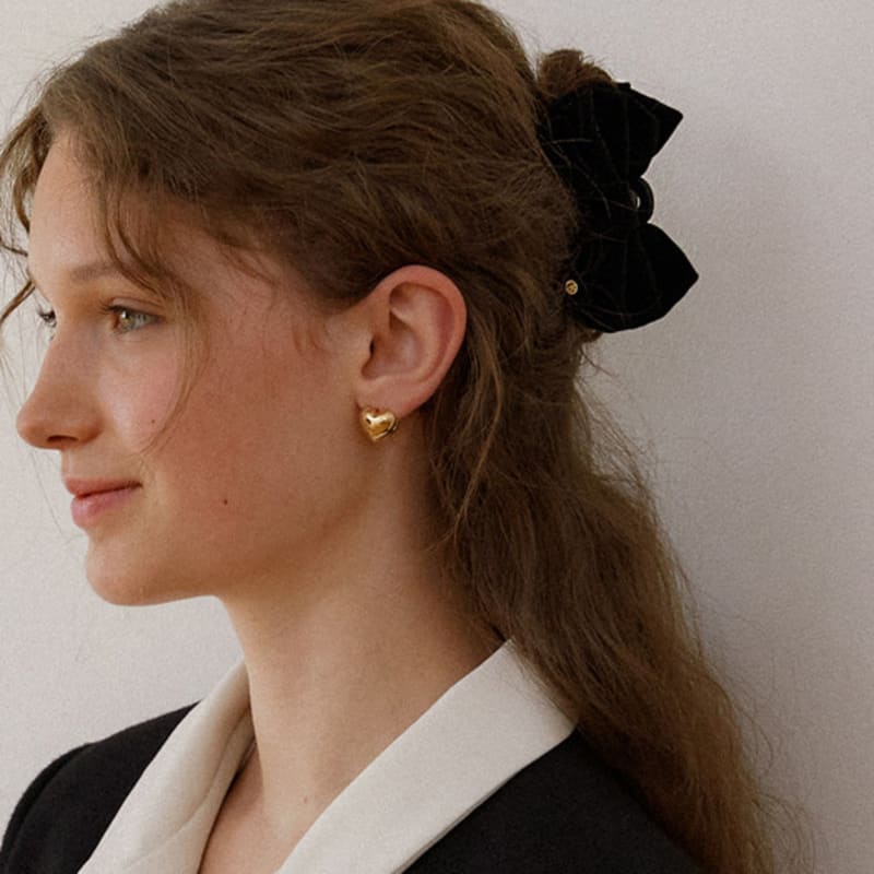 

OVLA mini kitsch velvet ribbon hair clip HC028 (mini kitsch) black