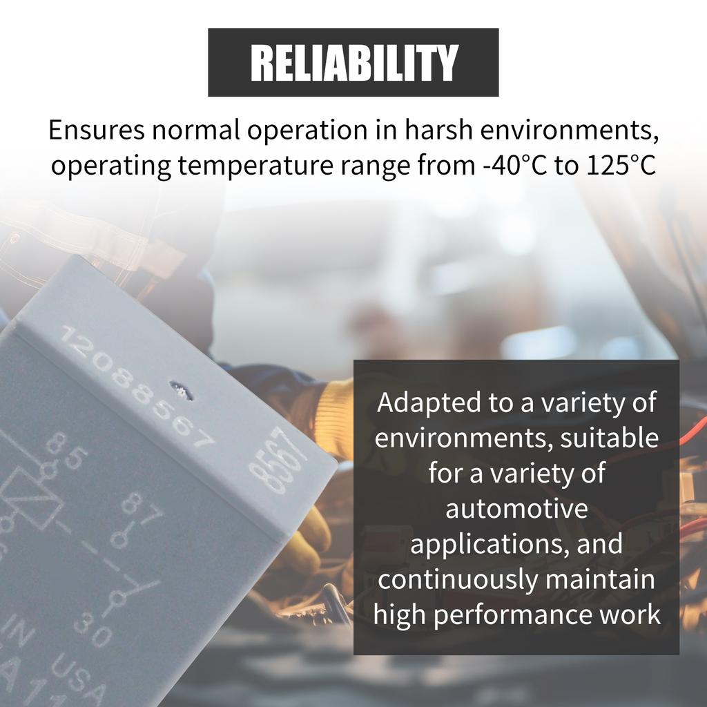 Kfz-Relais 12VDC 20A 4 Pins Autorelais Hochleistung Auto-Relais Steckertyp Relais für Auto Ersatzteilnummer 12088567