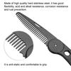 Stainless Steel Folding Comb Men Beard Styling Combs Anti Static Portable Mustache Comb Multifunctional Hairdressing Tools