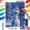 Olaf Snowman Oil Painting Kit Wall Art Home Decor Gift