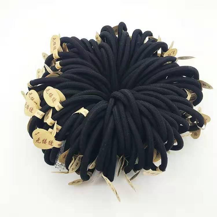 

Нейлоновая эластичная утолщенная черная резинка для волос и повязка на голову для женщин чёрный