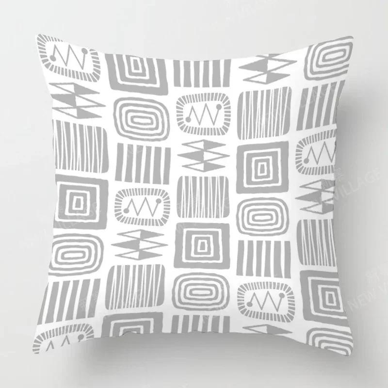 Nordic Fall Home Decor Autumn Throw Pillow Case Sofa Cushion Cover Modern Geometry