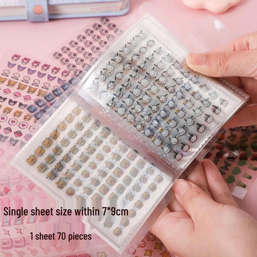 Cute Mini Diary Nail & Cheek Stickers for Kids - Decorative Small Pattern Nail Art Stickers