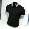 New Style Fashionable Men's Shirt Summer Lightweight Casual Business Collar Short-sleeved T-shirt