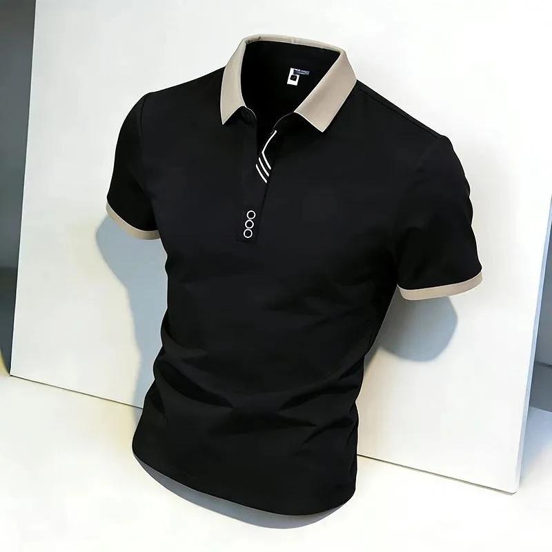New Style Fashionable Men's Shirt Summer Lightweight Casual Business Collar Short-sleeved T-shirt