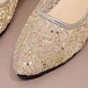 Women Thick Heel Sandals Ladies Mesh Hollow-out Pointed Single Shoes Children Middle Heel Work Shoes Footwear