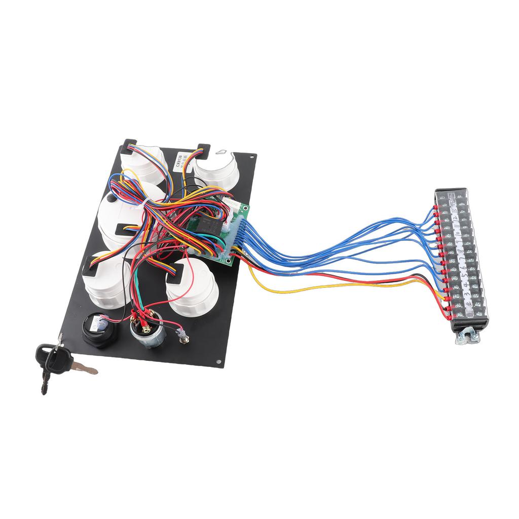 85mm Instrument Panel Gauge Set 24V 0 to 3000RPM Water Temperature Oil   Oil Pressure with Key for Boat Yacht