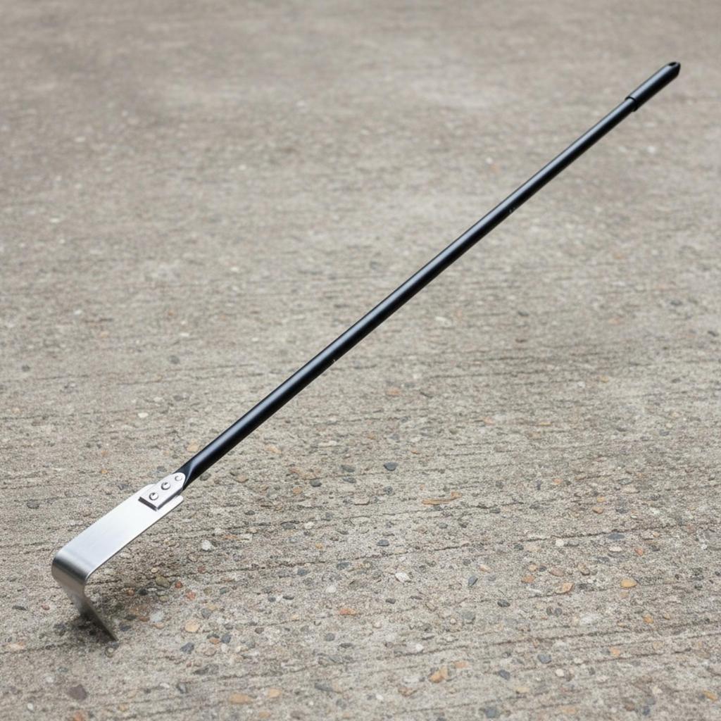 Tool Slip-Resistant Pizza Oven Ash Rake with Stainless Steel Head